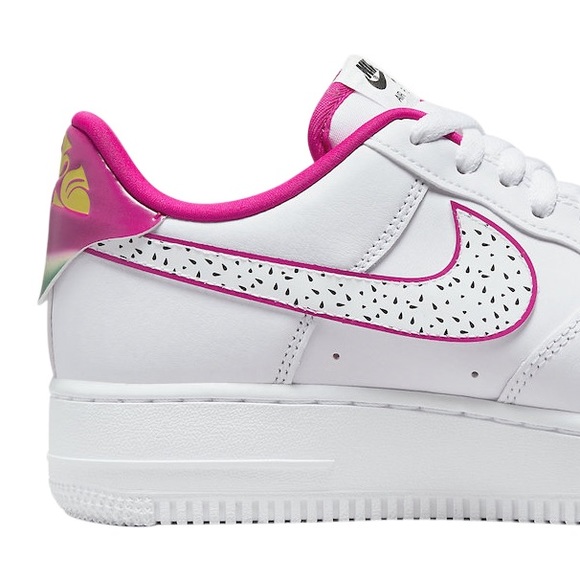 NWT Nike Air Force 1 Dragon Fruit Sneakers + BONUS knit, produce bag! Size 12 w - Picture 7 of 16